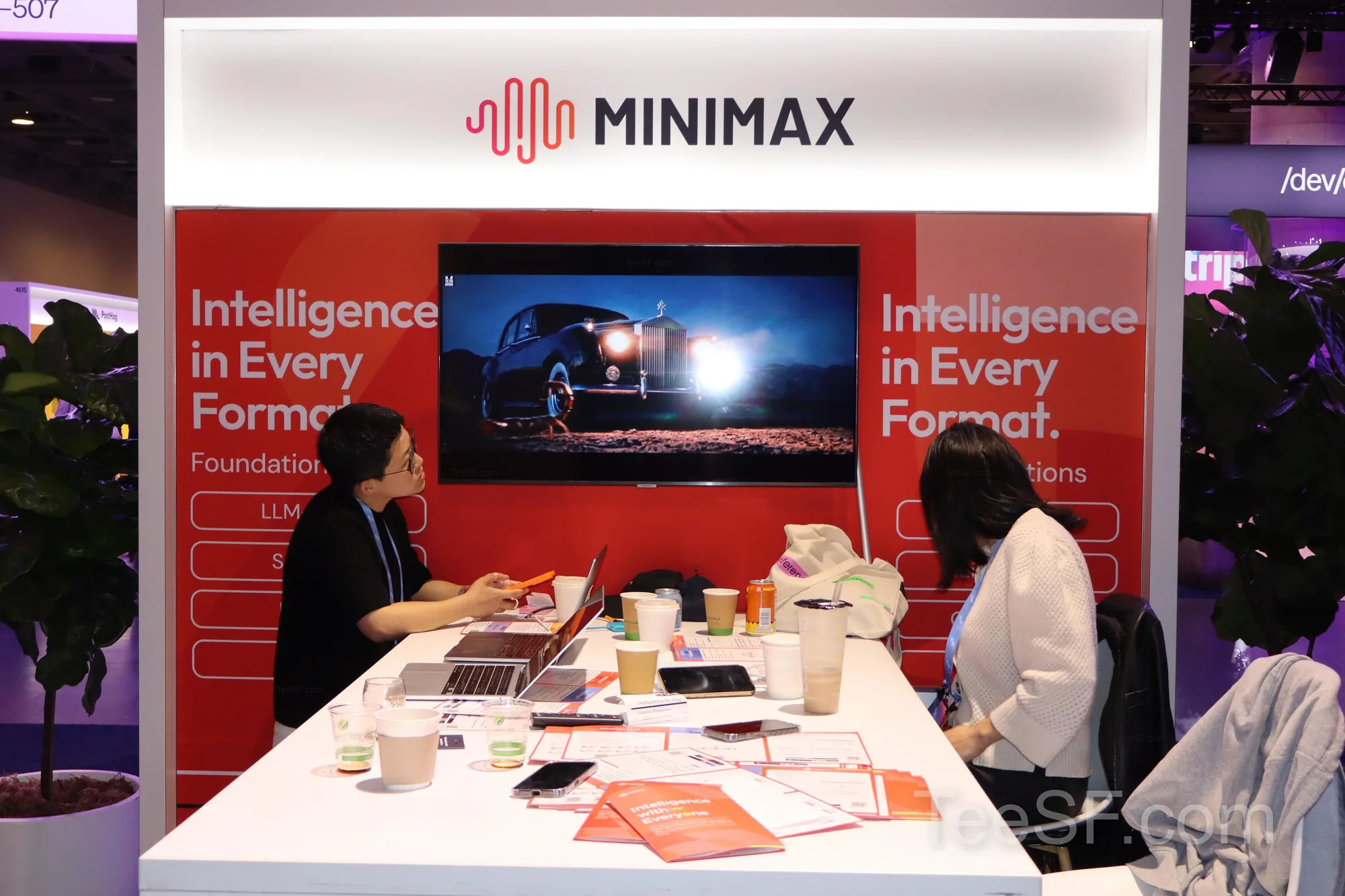 minimax Booth With Demo Table at Stripe Sessions 2026 in San Francisco.