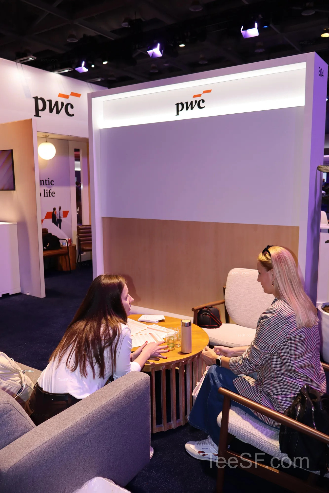 pwC Expo Crowd Near Booth at Stripe Sessions 2026 in San Francisco.