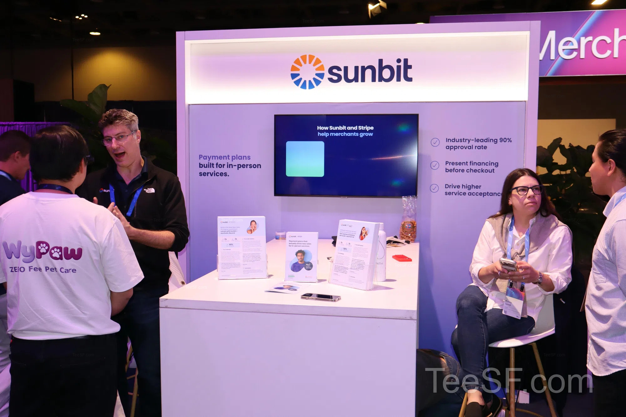 sunbit Booth Demo Station at Stripe Sessions 2026 in San Francisco.